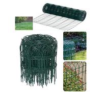Vivo Garden Green Pvc Coated Border Straight Edge Fence 10M X 0.6M