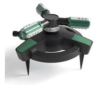 Vivo Garden Water Sprinkler With Plastic Spike 3 Spray Patterns 360 Degrees Adjustable Lawn