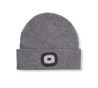 Kingavon Beanie Headlight Hat Grey with Rechargeable USB Light