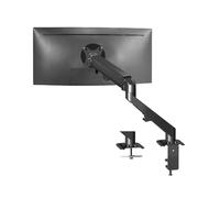 VIVO Articulating Single 17 to 27 inch Pneumatic Spring Arm Clamp-on Desk Mount Stand, Fits 1 Monitor Screen with Max VESA 100x100, Black, STAND-V101O