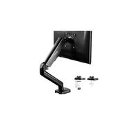 VIVO Height Adjustable Monitor Arm - Single Counterbalance Desk Mount for Screens up to 27 inches, Fully Articulating Black Pneumatic Univer
