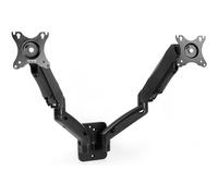 VIVO Height Adjustable Pneumatic Extended Arm Dual Monitor Wall Mount Full Motion Articulating Fits 2 Screens 17 to 32 inches Black MOUNT-V002G