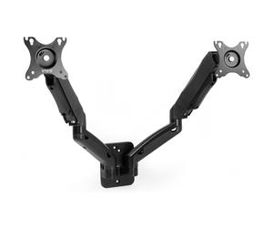 VIVO Height Adjustable Pneumatic Extended Arm Dual Monitor Wall Mount Full Motion Articulating Fits 2 Screens 17 to 32 inches Black MOUNT-V002G