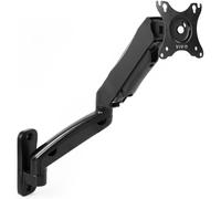 VIVO Height Adjustable Pneumatic Extended Arm Single Monitor Wall Mount, Full Motion Articulating, Fits 17 to 27 inch Screen, Black, MOUNT-V001G