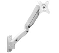 VIVO Height Adjustable Pneumatic Extended Arm Single Monitor Wall Mount Full Motion Articulating Fits 17 to 27 inch Screen White MOUNT-V001GW