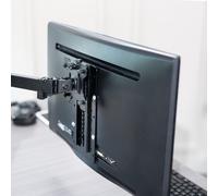 VIVO Height Adjustable VESA Adapter Stand for Individual Monitors up to 27 Inches Black