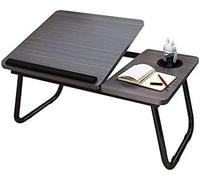 Vivo Laptop Bed Table Computer Notebook Desk Stand With Foldable Legs & Cup Slot Tray - Black
