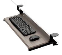 VIVO Large Clamp-on Computer Keyboard and Mouse Under Desk Slider Tray 27 x 11 inch Pull Out Platform Drawer Gray MOUNT-KB05GY