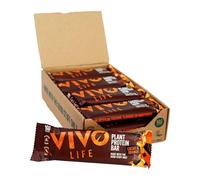Vivo life Plant Protein Bars - High Protein, Nutrient dense, Slow Release Energy - 12 x 65g Pack (Cacao Orange)
