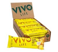 Vivo life Plant Protein Bars - High Protein, Nutrient dense, Slow Release Energy - 12 x 65g Pack (Lemon and Cashew)
