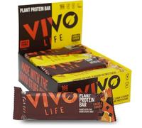 Vivo life Plant Protein Bars - High Protein, Nutrient dense, Slow Release Energy - 12 x 65g Pack Mix (Cacao & Orange and Lemon & Cashew)