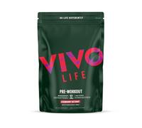 Vivo Life - Pre-Workout Energy Drink Supplement, Improve Performance, Guarana Natural Caffeine, Vegan & Gluten Free, 17 Servings/255g (Strawberry Beetroot)