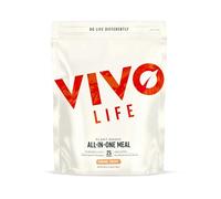 Vivo life - Vegan All-in-One Meal Replacement Shake with 21g Protein, Multivitamins & Minerals, Gut Friendly Bacteria & Electrolytes - 1kg, 25 Servings, Caramel Biscuit