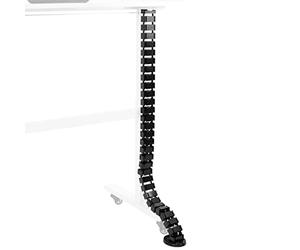 VIVO Magnetic Vertebrae Cable Management Kit for Desk, Adjustable Quad Entry Wire Organizer, Cord Protection Cover Flexible Spine Cable Raceway for Home Office Sit Stand Workstation, Black, DESK-AC01M