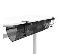 VIVO Mesh Fabric 44 Inch Clamp-on Under Desk Cable Net, Sit Stand Workstation Wire Organizer, Power Strip Holder, Ergonomic Adjustable Cable Management Solution for Home Office, Black, DESK-AC44MH