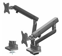 VIVO Premium Aluminum Full Motion Dual Monitor Desk Mount Stand with Lift Engine Arm, Fits Ultrawide Screens up to 35 inches, STAND-V102BB