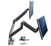 VIVO Premium Aluminum Heavy Duty Arms, Fits 2 Ultrawide Monitors up to 38 inches, Widescreen Dual Monitor Desk Mount with Instant Pneumatic Spring Height Adjustment VESA Stand, STAND-V102G2