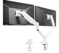VIVO Premium Aluminum Heavy Duty Dual Monitor Arm for Ultrawide Monitors up to 40 inches and 32.5 lbs Each Desk Mount Stand Pneumatic Height Max VE