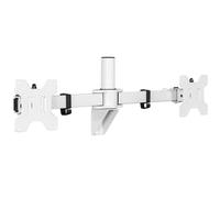 VIVO Premium Dual 21 to 32 inch LCD LED Monitor Wall Mount, Heavy Duty Telescoping Arms, Flush Wall Setup, Fits 2 Screens, White, MOUNT-TS32W