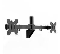 VIVO Premium Dual Ultra Wide LCD LED 27 to 38 inch Monitor Wall Mount, Heavy Duty, Telescoping Arms, Flush Wall Setup, Fits 2 Screens, Black, MOUNT-TS38B