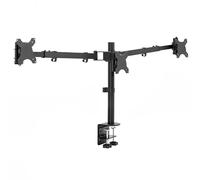 VIVO Premium Triple Monitor Desk Mount for 3 Screens up to 22 lbs, Fits up to 38 inch Ultrawides on Center Bracket, Adjustable Telescoping Arms, Flush Wall Setup, Black, STAND-TS03C