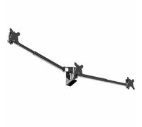VIVO Premium Triple Monitor Wall Mount for 3 Screens up to 22 lbs, Fits up to 38 inch Ultrawides on Center Bracket, Adjustable Telescoping Arms, Flush Wall Setup, Black, MOUNT-TS03C