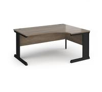 Vivo right hand ergonomic desk 1600mm - black frame, Nebraska Oak top