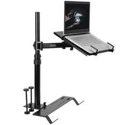 VIVO Single Laptop Car Mount, Fully Adjustable Extension, Notebook Stand for Trucks, Vans, and SUVs, Articulation and Height Adjustment, Black