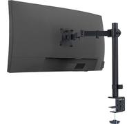 VIVO Single Monitor Arm Desk Mount, Holds Screens up to 32 inch Regular and 38 inch Ultrawide, Fully Adjustable Stand with C-Clamp and Grommet Base, VESA 75x75mm or 100x100mm, Black, STAND-V001