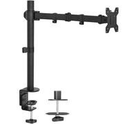VIVO Single Monitor Desk Mount, Fully Adjustable Monitor Arm Stand with Clamp and Grommet Base, Tilt, Swivel, Rotation