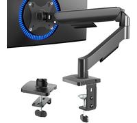 VIVO Single Monitor Height Adjustable Counterbalance Pneumatic Arm Desk Mount Stand, Classic, Universal VESA Fits Screens up to 32 inches, STAND-V001O