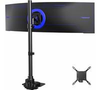 VIVO Single Ultra-Wide Monitor Desk Mount for up to 57 inch Ultrawide Screens, Extra Tall Heavy Duty Adjustable Stand Holds 59.4 lbs, Black, STAND-V157R