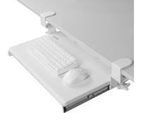 VIVO Small Keyboard Tray, Under Desk Pull Out with Extra Sturdy C Clamp Mount System, 20 (26 Including Clamps) x 11 inch Slide-Out Computer Platform