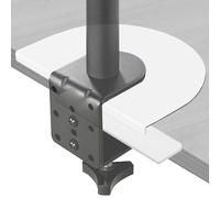 VIVO Steel Reinforcement Bracket Mount Plate for Thin, Glass, and Other Fragile Table Top Surfaces, Compatible with Most Monitor Stand C-Clamp Installations, Anti-Slip No Scratch, White, STAND-AC01RW