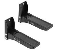 VIVO Steel Universal Dual Soundbar Wall Mount L Brackets, Adjustable Extending Speaker Arm Holders, Black, Mount-SPSB4