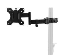 VIVO Steel Universal Full Motion Pole Mount Monitor Arm with Removable 75mm and 100mm VESA Plate, Fits 17 to 32 inch Screens, Black, MOUNT-POLE01A