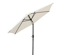Vivo Technologies 2.7M Garden Parasol - Round Umbrella Sun Shading with Hand Crank, Tilt Function (UV 30+), Waterproof for Outdoor, Patio, Cream (Parasol Base Excluded)