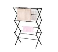 Vivo Technologies 3 Tier Extendable Clothes Airer, Foldable Clothes Dryer Rack, Space Saving Clothes Horse with 11 Poles Laundry Rack for Indoor Outdoor Towel Rack, Black