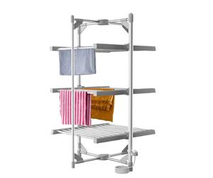 Vivo Technologies 3-Tier Heated Clothes Airer,36 Rails Clothes Drying Rack,150cm Heated Airer, Indoor Foldable Heated Shelves Dry Laundry,300W Efficient Drying Horse Rack 21M Drying Space