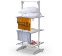 Vivo Technologies 3-Tier Heated Clothes Airer, Foldable Electric Clothes Drying Rack Electric Clothes Horse with 36 Heated Rails for Quick Drying, 21M Drying Space, 300W