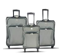 Vivo Technologies 3PC Luggage Sets, Soft Shell Lightweight Cabin Suitcase, Expandable 4 Wheel Suitcase for Travel, Anti Crack Cabin & Hold Luggage Set, 100+ Airline Approved Bags (Grey)