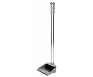 Vivo Technologies Addis Long Handle Dustpan & Broom Metallic Floor Sweeper Set Brush Easy Cleaner