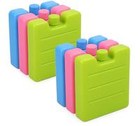 Vivo Technologies Freezer Blocks 6 Pack Ice Brick Pack,Mini Ice Packs for Cool Box Reusable Cooler for Outdoor,Travel Picnic Keeps Foods Freshness Multicolour