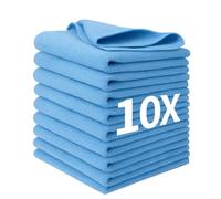 Vivo Technologies Microfibre Cleaning Cloth - Large Size 40x40cm, Soft Car Cleaning Cloths, Highly Absorbent Cleaning Towels, Premium Quality Extra Plush Soft Towels, Pack of 10 (BLue)