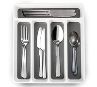 Vivo Technologies Plastic Kitchen Cutlery Tray Organiser Rack Holder Drawer Insert Tidy Storage