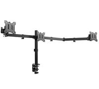 VIVO Triple 21.5 to 27 inch LED LCD Computer Monitor Desk Mount VESA Stand, Flush Wall Setup, Heavy Duty Fully Adjustable Tilt, Swivel, and Rotation, Fits 3 Screens, Black, STAND-V103C