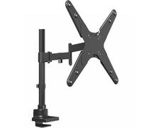 VIVO Ultra Wide Monitor and TV Desk Mount for up to 55 inch Screens, Single Television Stand with Articulating Arm, Holds up to 44 lbs, Max VESA 400x400mm, Black, STAND-V155D