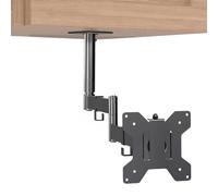 VIVO Under Cabinet Articulating 13 to 27 inch Single Monitor and Small TV Mount, Height Adjustable Long Extension Arm, Max VESA 100x100, Black, MOUNT-VC01A