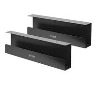 VIVO Under Desk 42 cm Cable Management Trays, Power Strip Holders, Cord Organizers, Wire Tamers for Office and Home, Black, 2 Pack, DESK-AC06-2C