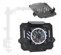VIVO Universal Adjustable Laptop Lap5F Laptop Tray with RGB Fan Fits VESA Compatible Monitor Arms Black 12 to 15.6 inch
